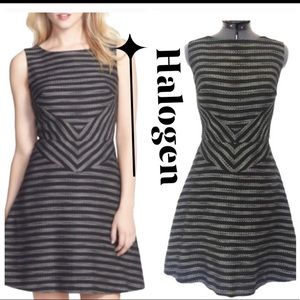 Halogen Mitered Fit & Flare Dress